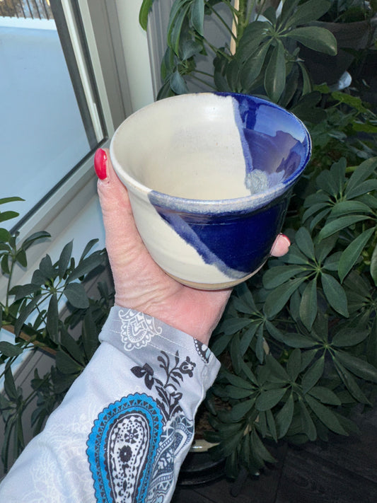 Cobalt Blue & White Tumbler