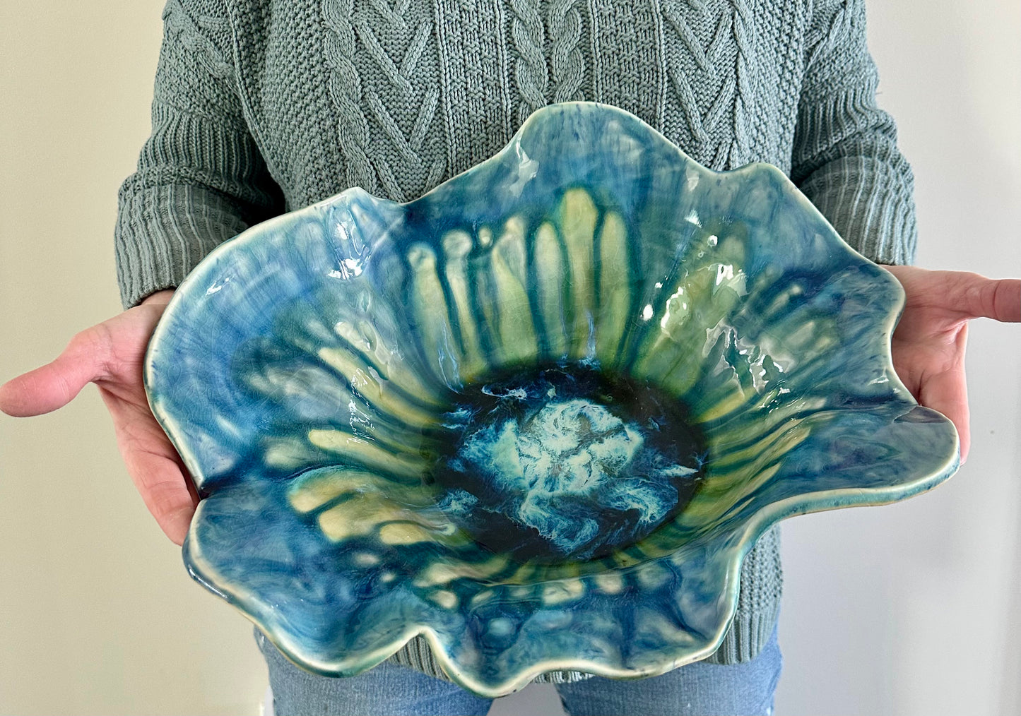 Large Decorative Flower Bowl