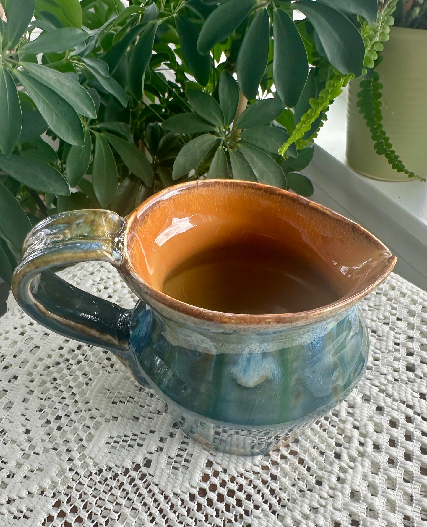 Mini Pitcher in Blues and Browns